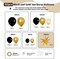 Black and Gold Balloons Garland Arch Kit, 5 10 12 18inch Black Gold Confetti Latex Balloons for 2024 Graduation New Year Anniversary Birthday Party Decorations